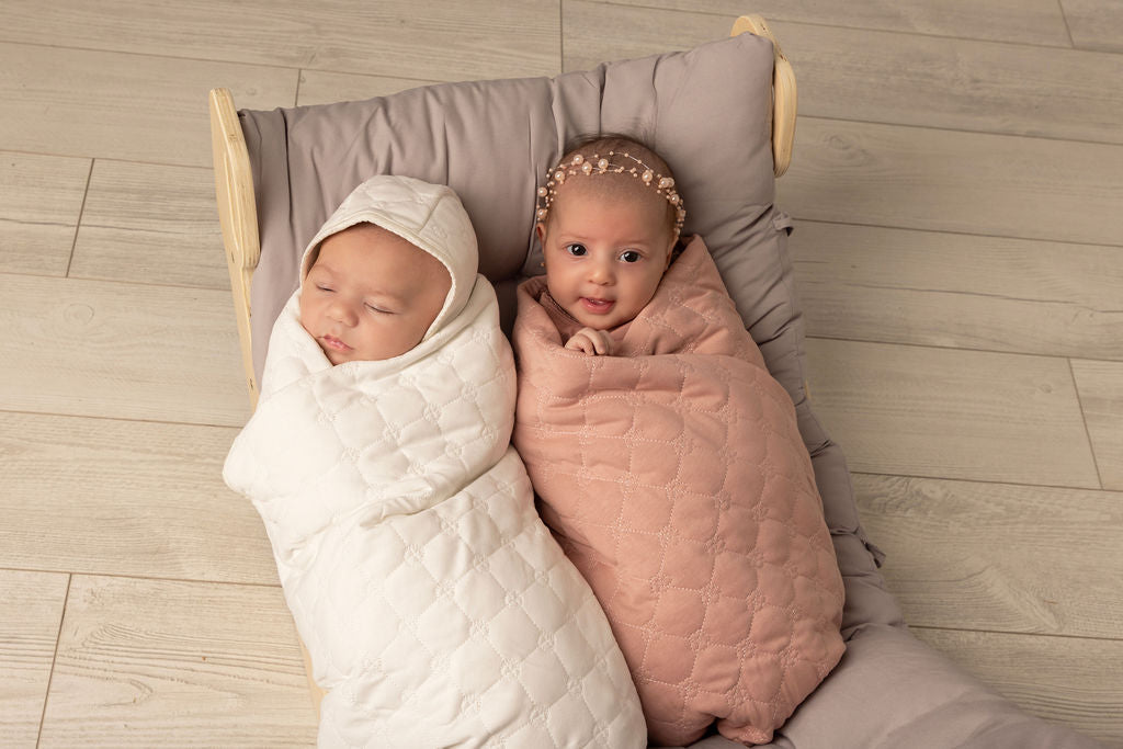 Footie with Quilted Bonnet Pink