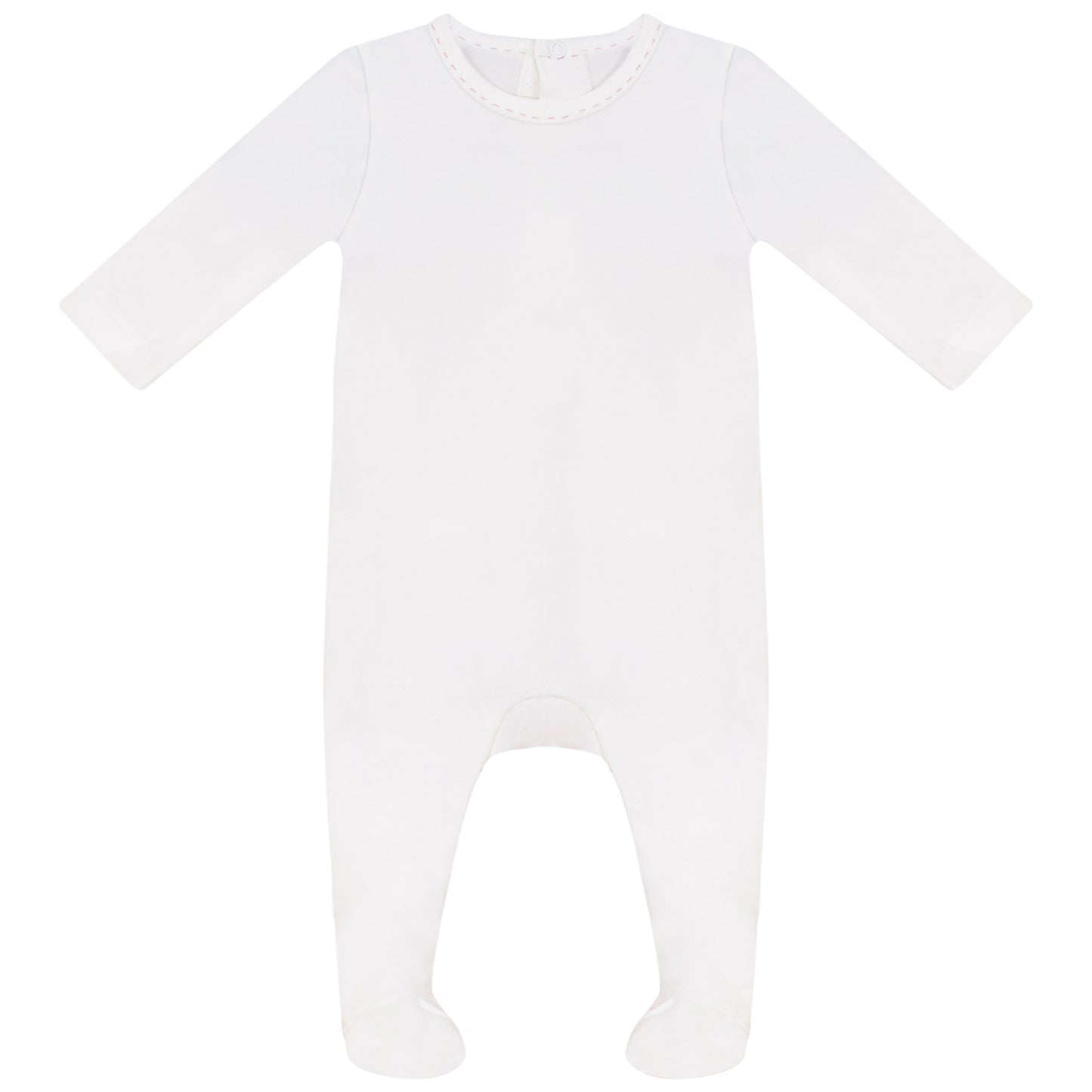 Neckline Pink Stitch Footie