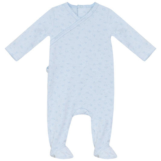 Floral Footie Blue