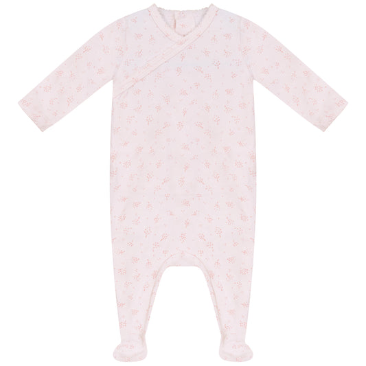 Floral Footie Pink
