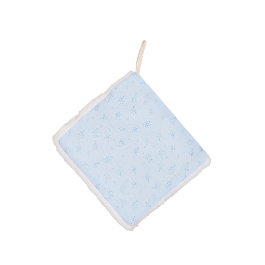 Flower Pacifier Lovey Blanket Blue