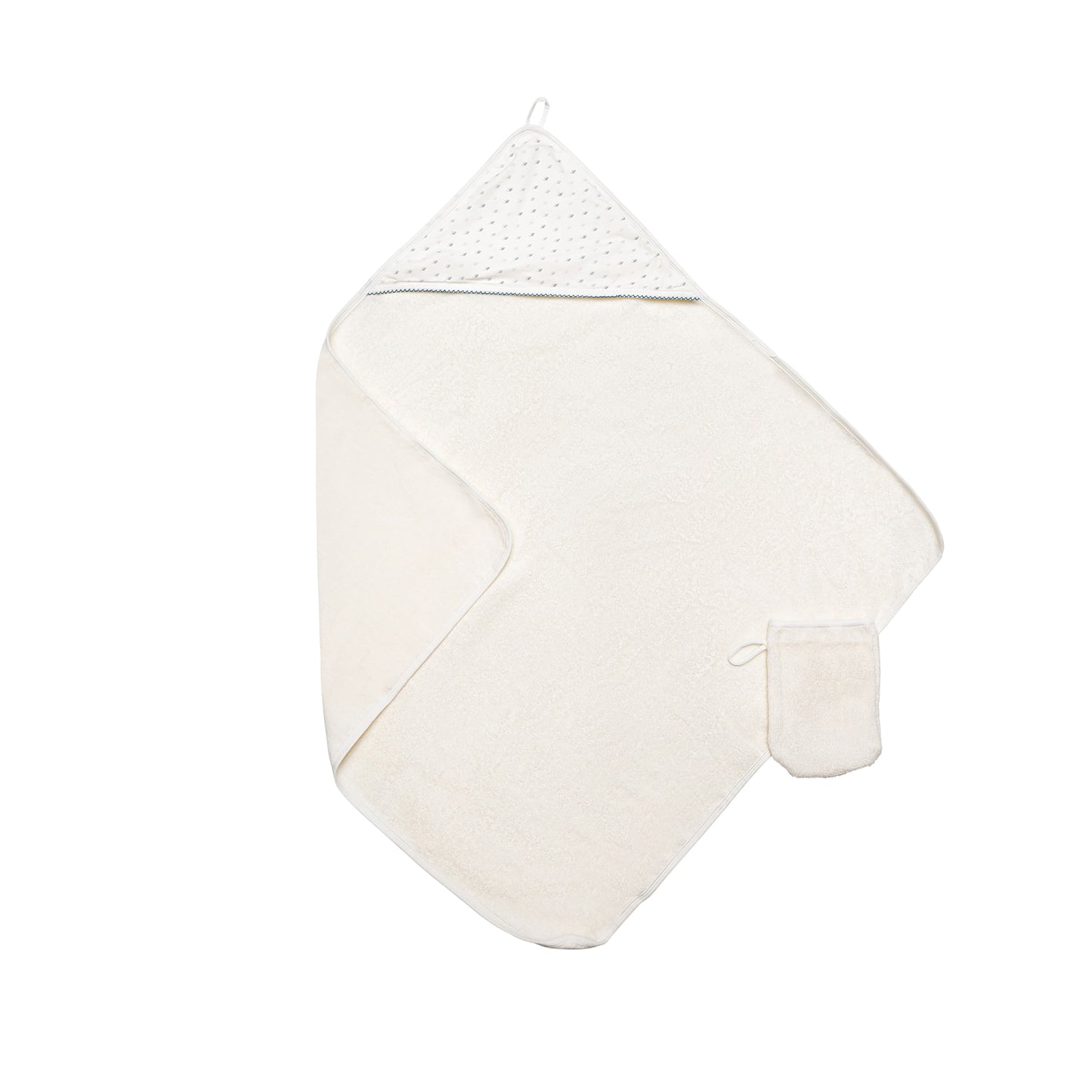 Hooded Towel with All Over B Hood Blue