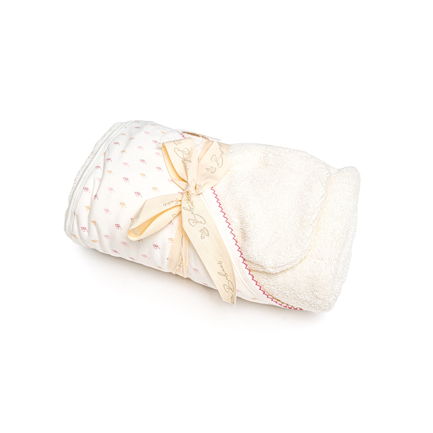 Hooded Towel with All Over B Hood Pink