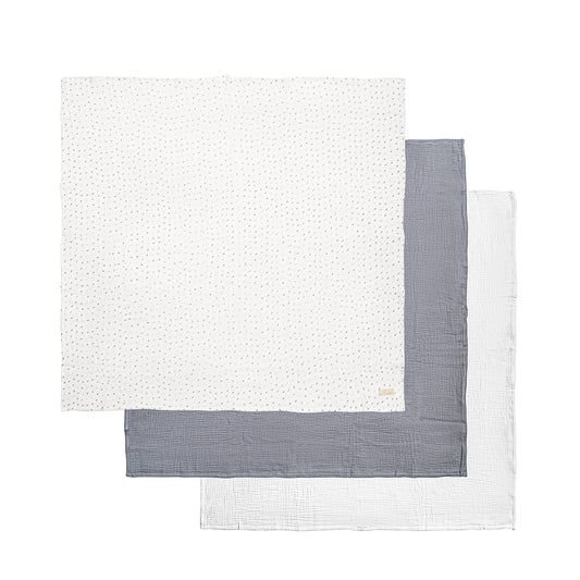 Muslin Baby Blanket Set of 3 Boys