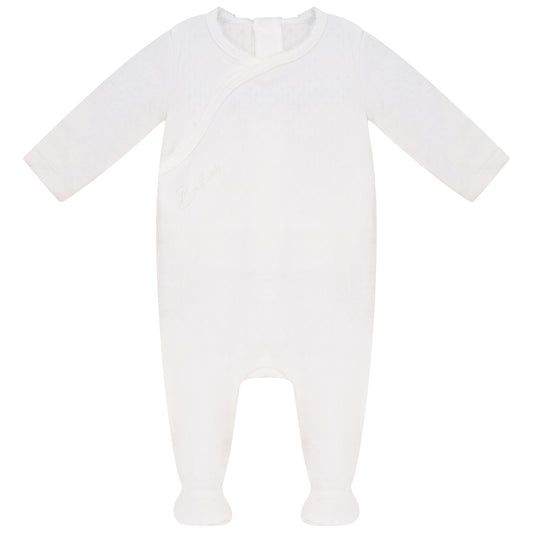 Eyelet Footie White