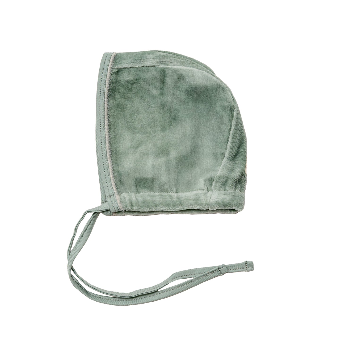 Fur Trim Wrap Footie with Bonnet Green