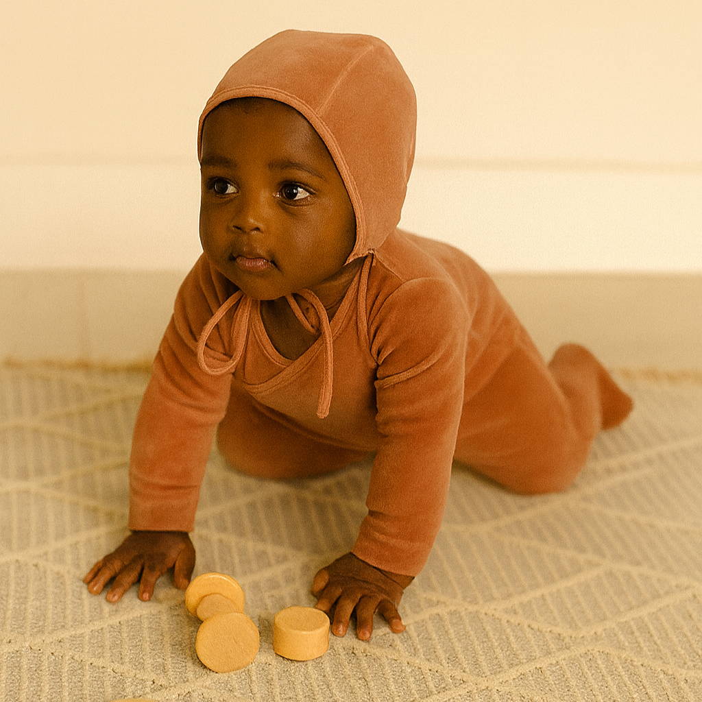 Fur Trim Wrap Footie with Bonnet and Blanket Pink