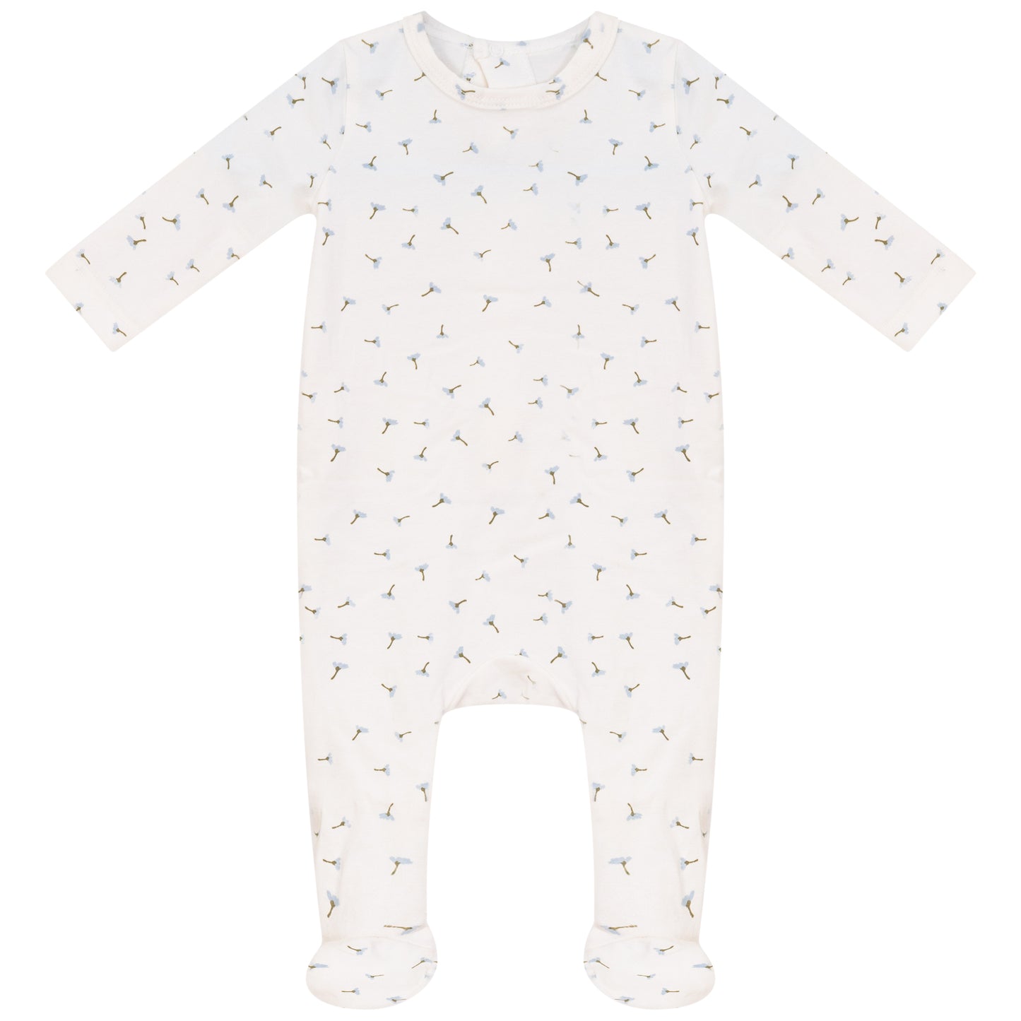 Floral Footie Blue