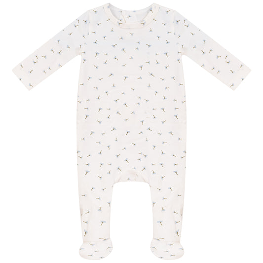 Floral Footie Blue