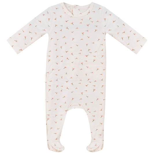 Floral Footie Pink