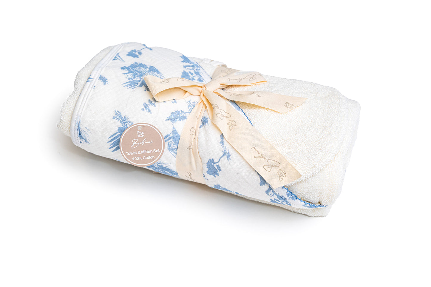 Hooded Towel with Forest Hood Blue