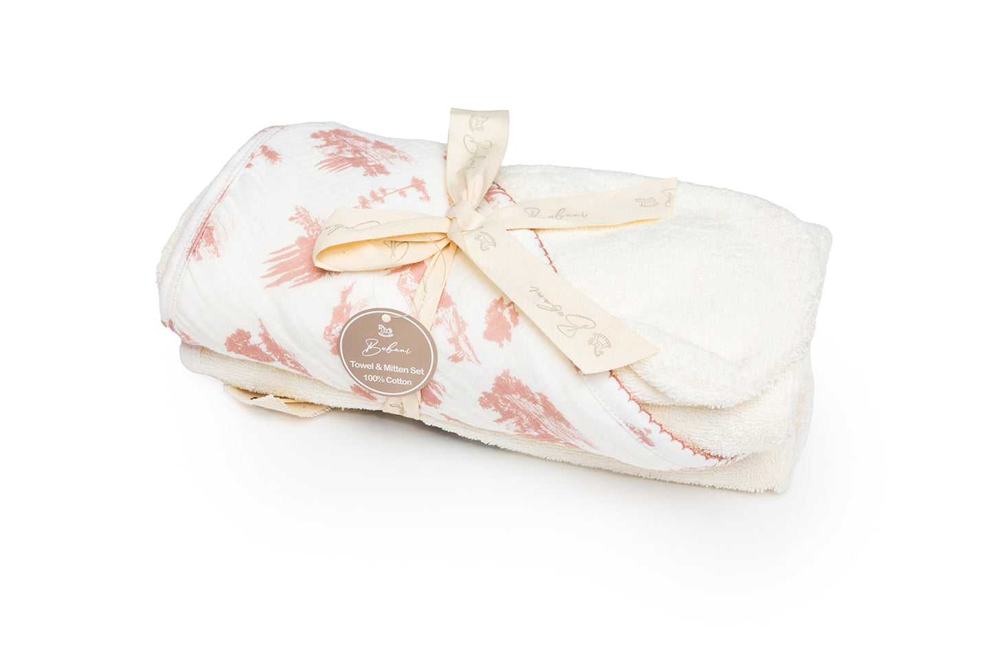 Hooded Towel with Forest Hood Pink