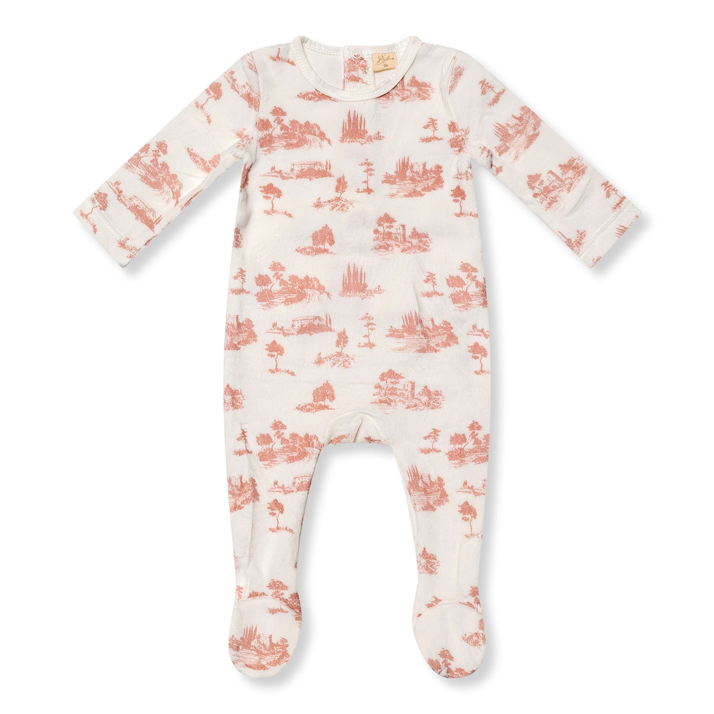 Forest Footie with Bonnet Pink