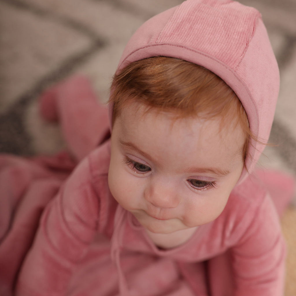 Ribbed Footie, Hat and Blanket Set Girls