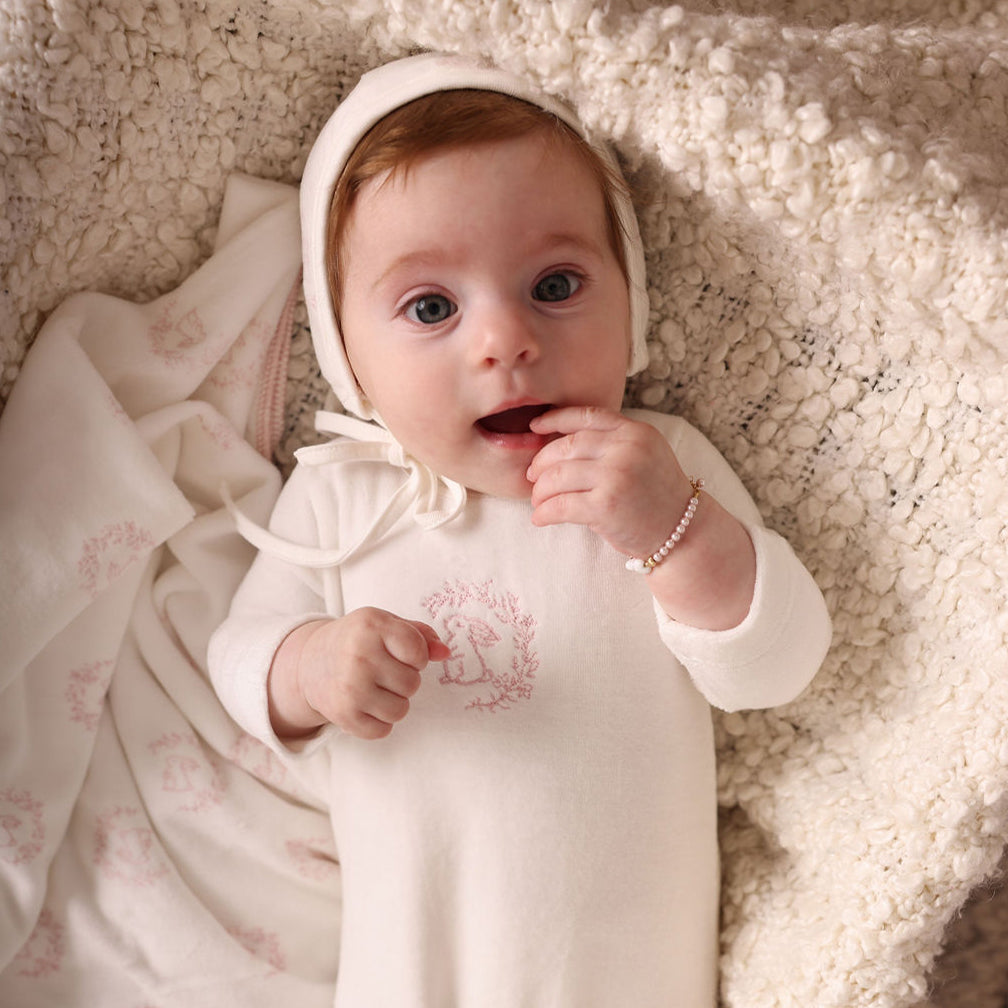 Bunny Footie, Bonnet and Blanket Set Girls