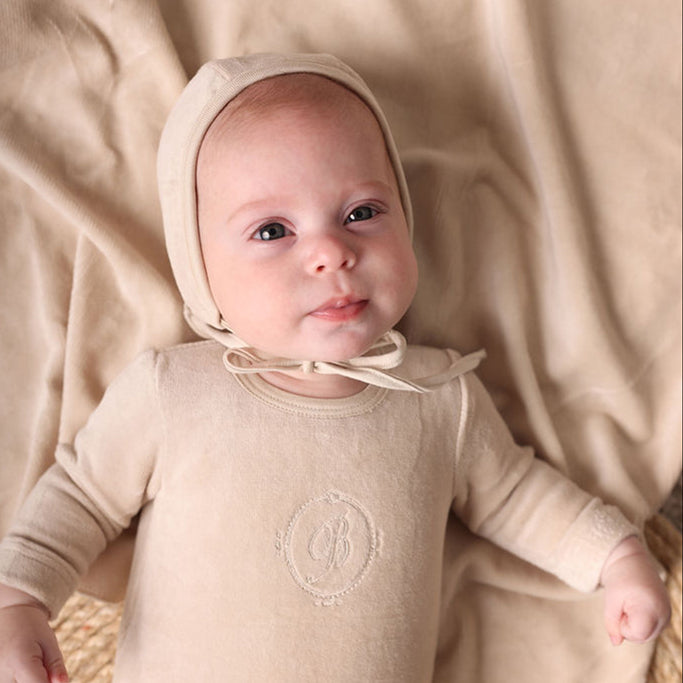 Embroidered B Footie Boys