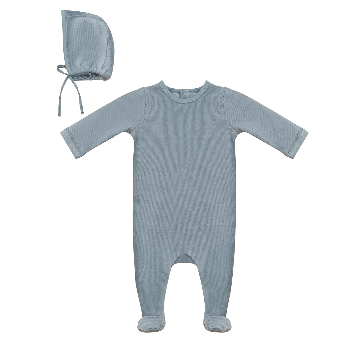 Ribbed Footie and Hat Set Boys