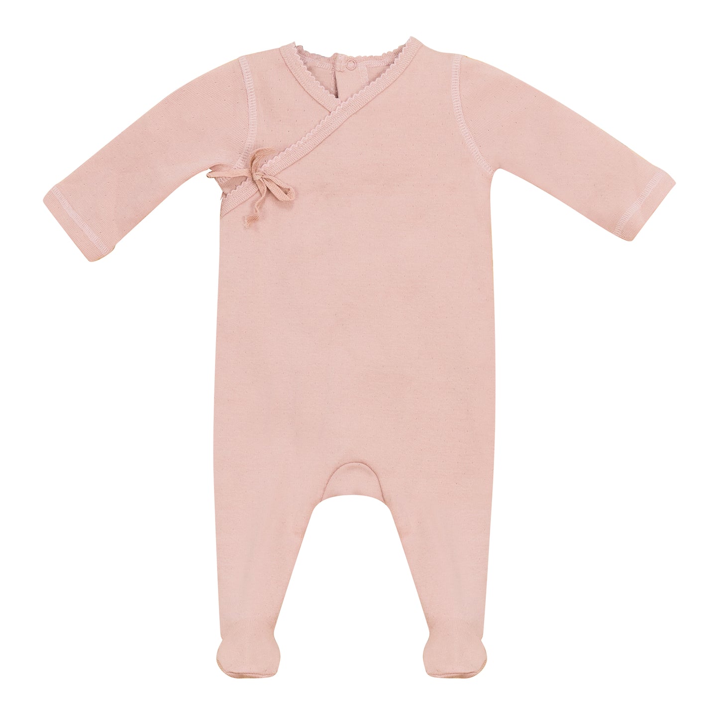 Eyelet Wrap Footie Pink
