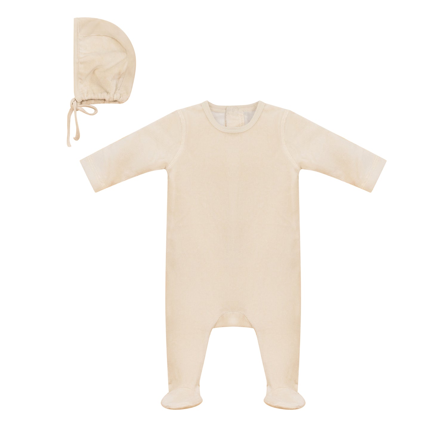 Ribbed Footie and Hat Set Boys