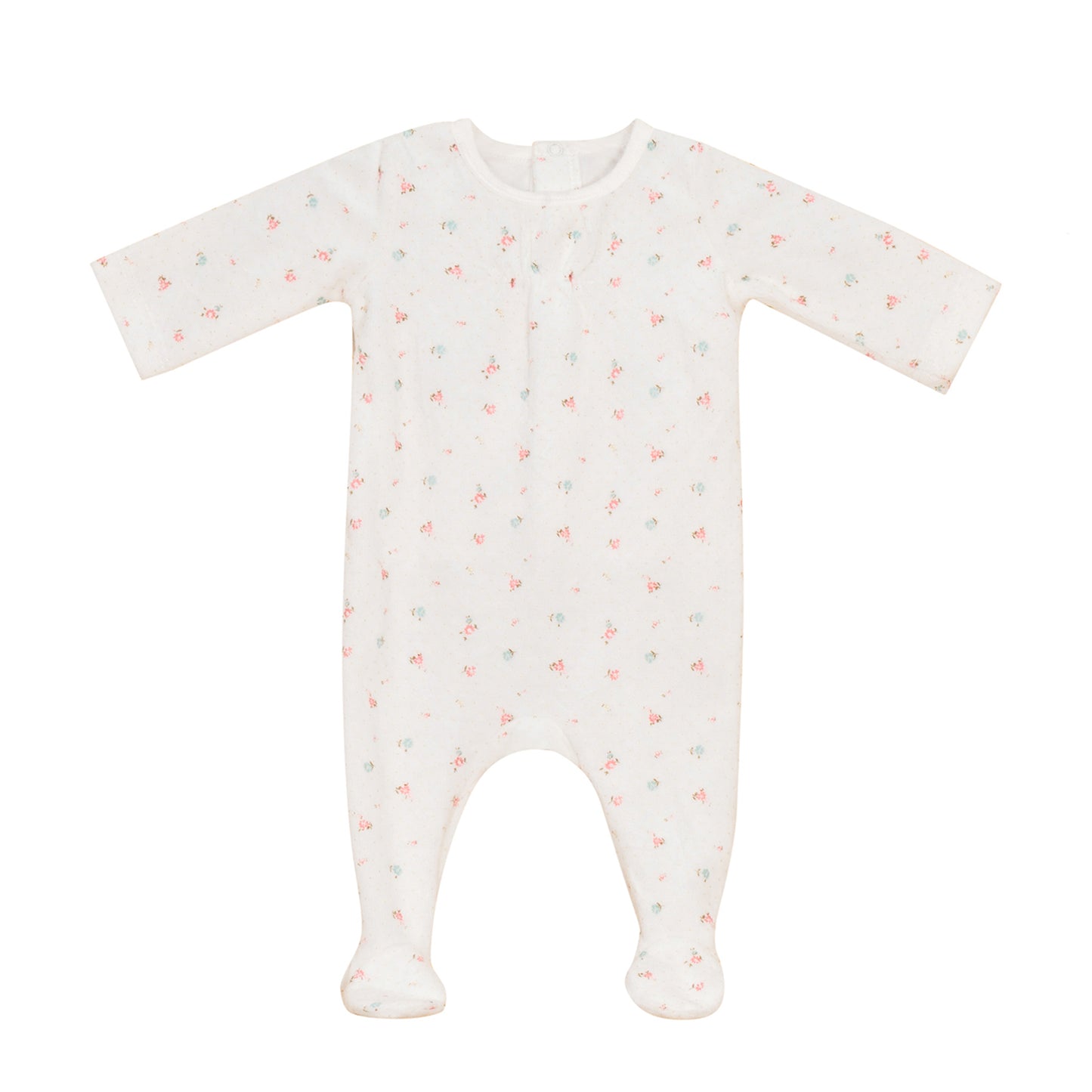 Floral Footie with Front Gather