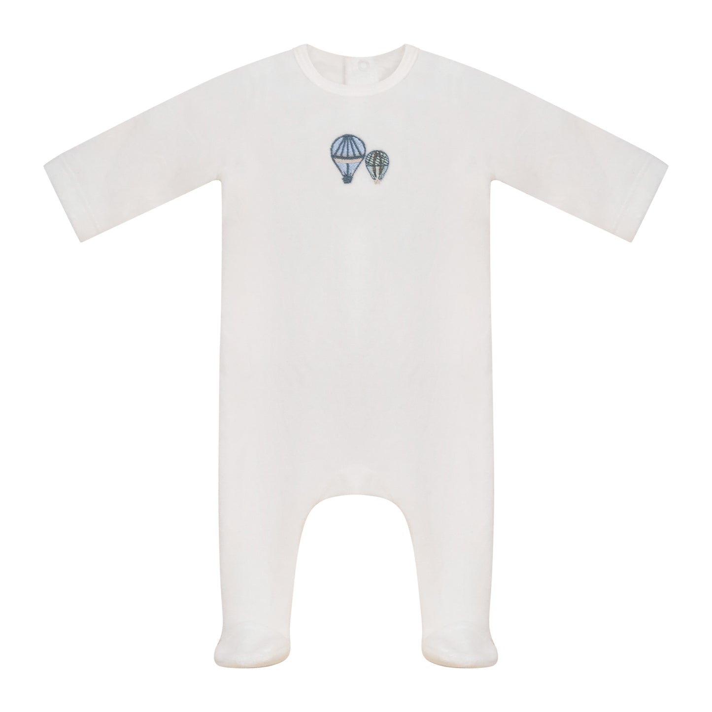 Little Embroidered Hot Balloon Footie