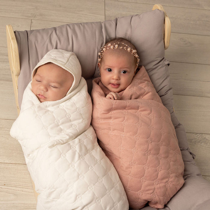 Footie with Quilted Bonnet White