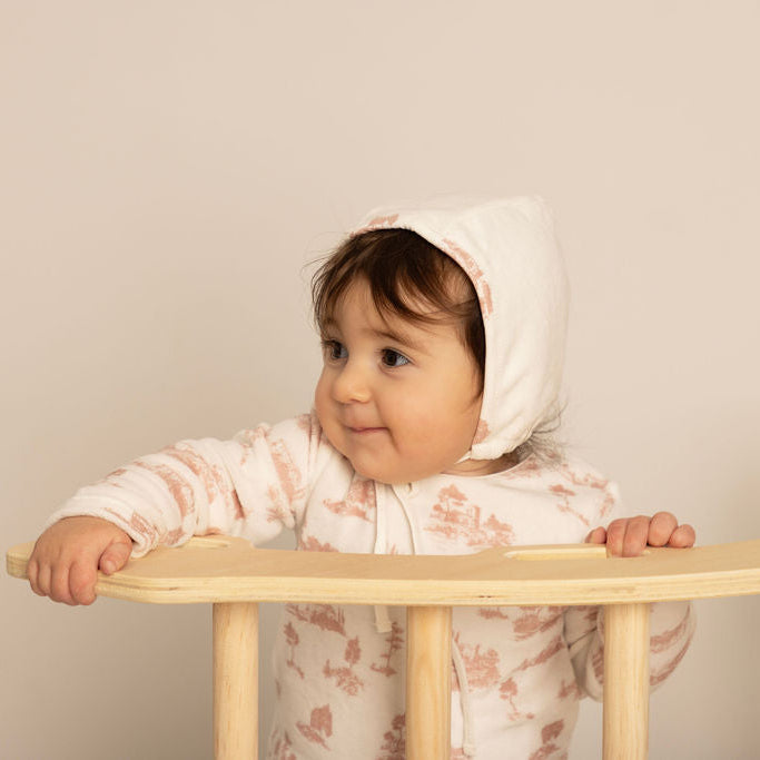 Forest Footie with Bonnet and Blanket Pink