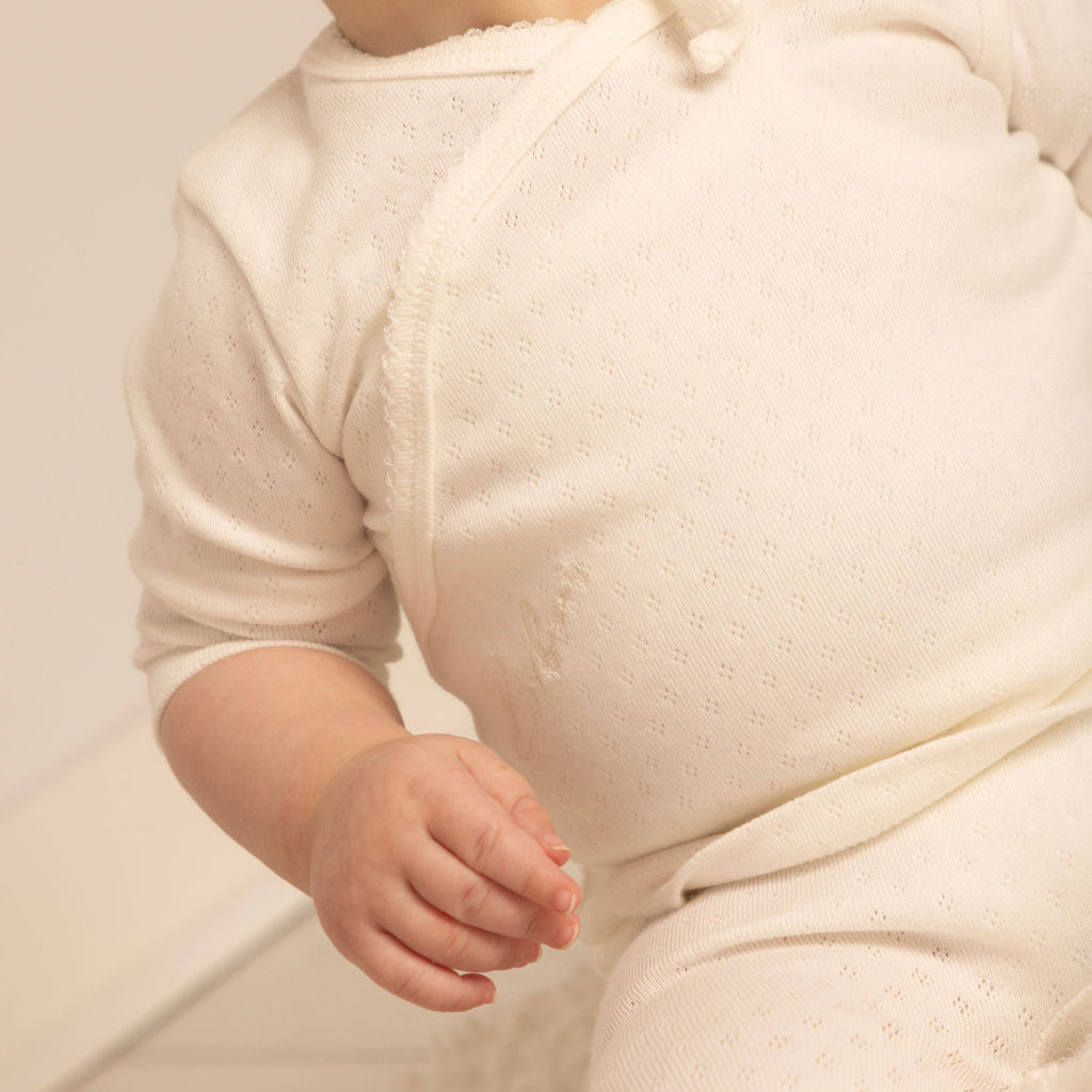 Eyelet 2 Piece, Hat and Blanket Set White