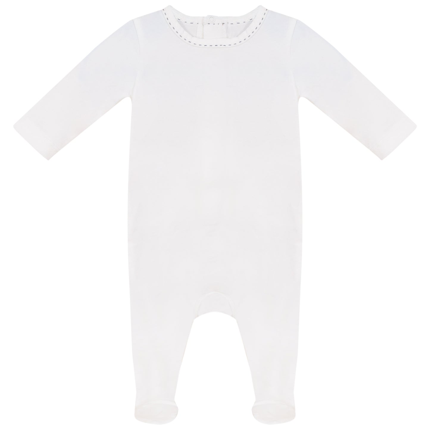 Neckline Blue Stitch Footie