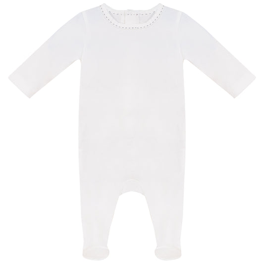 Neckline Blue Stitch Footie