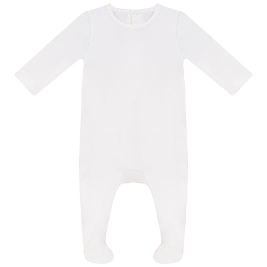 Neckline Pink Stitch Footie