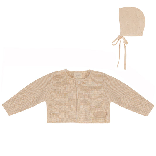 Knit Sweater and Bonnet Set [471W272B]