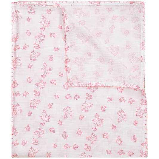 Horse Print Muslin Blanket [472W274G]