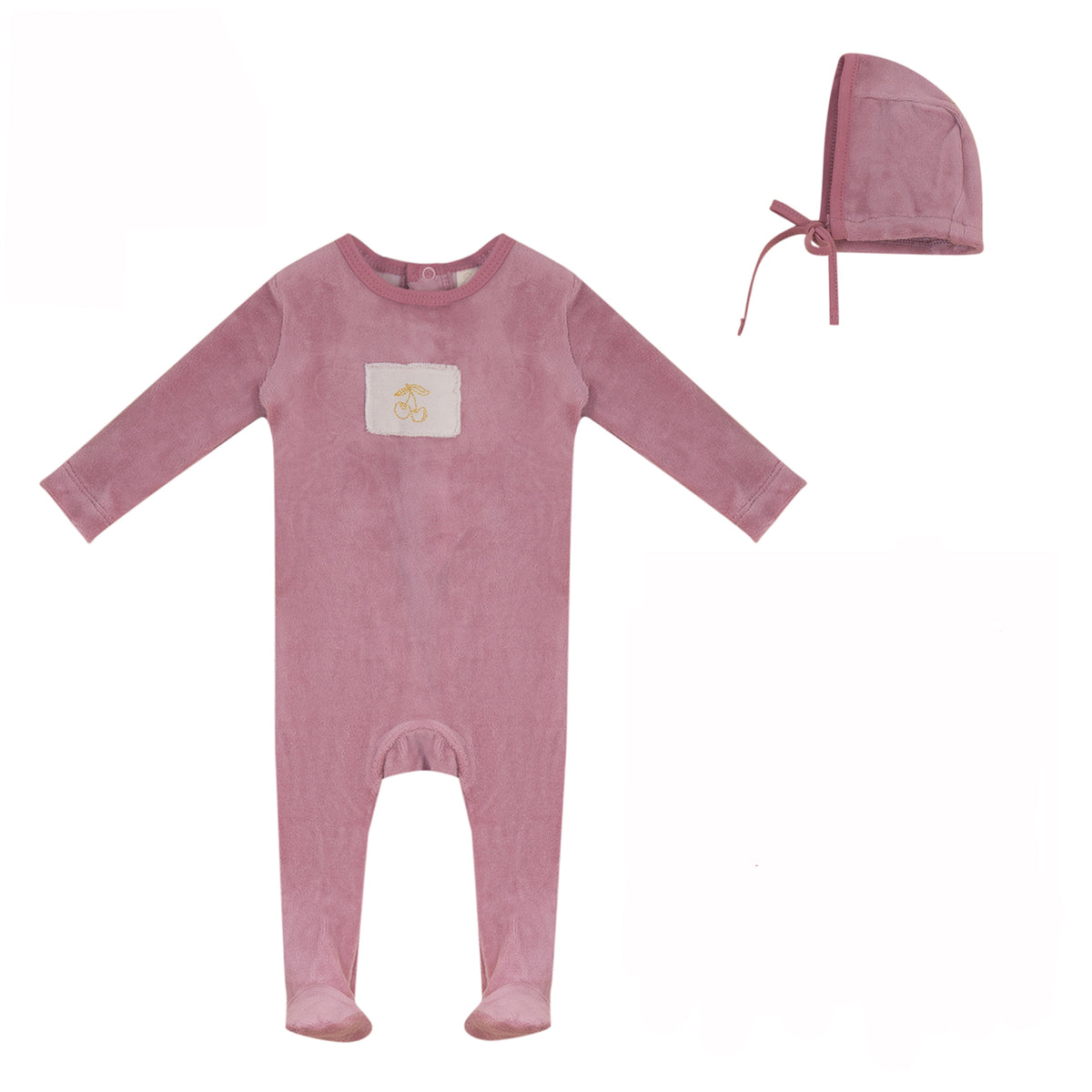 Cherry Footie and Hat Set [476W272G]