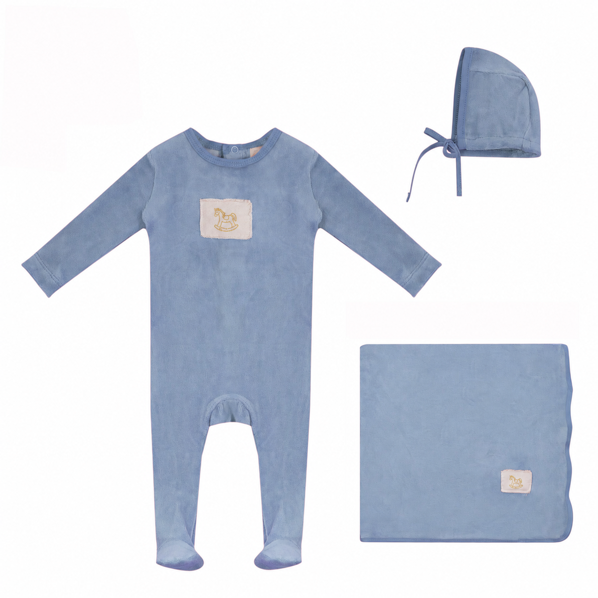 Horse Footie, Hat and Blanket Set [476W273B]
