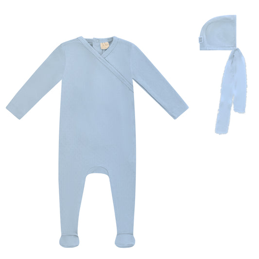 Wrap w/ Chiffon Ribbon Footie and Bonnet