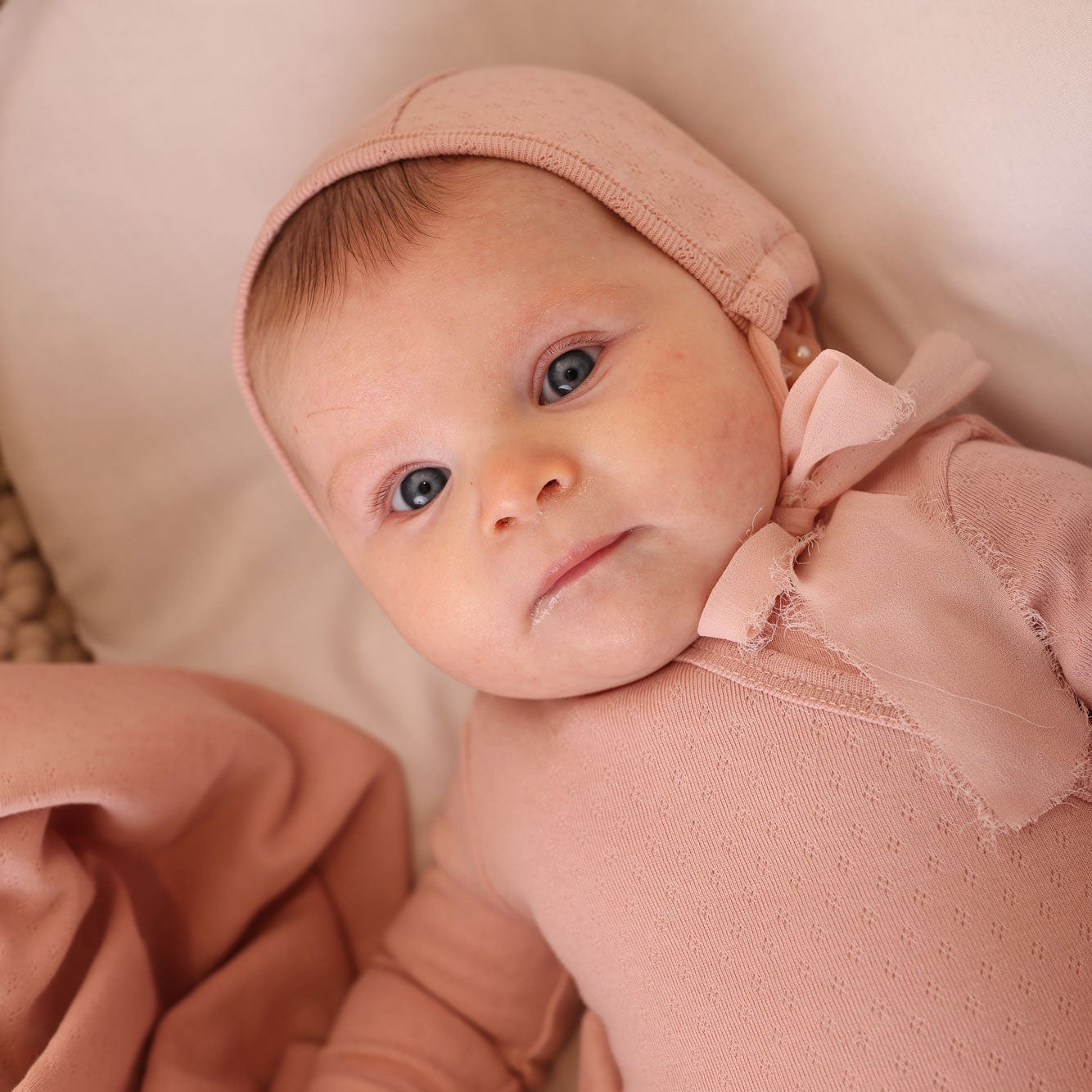 Wrap w/ Chiffon Ribbon Footie and Bonnet