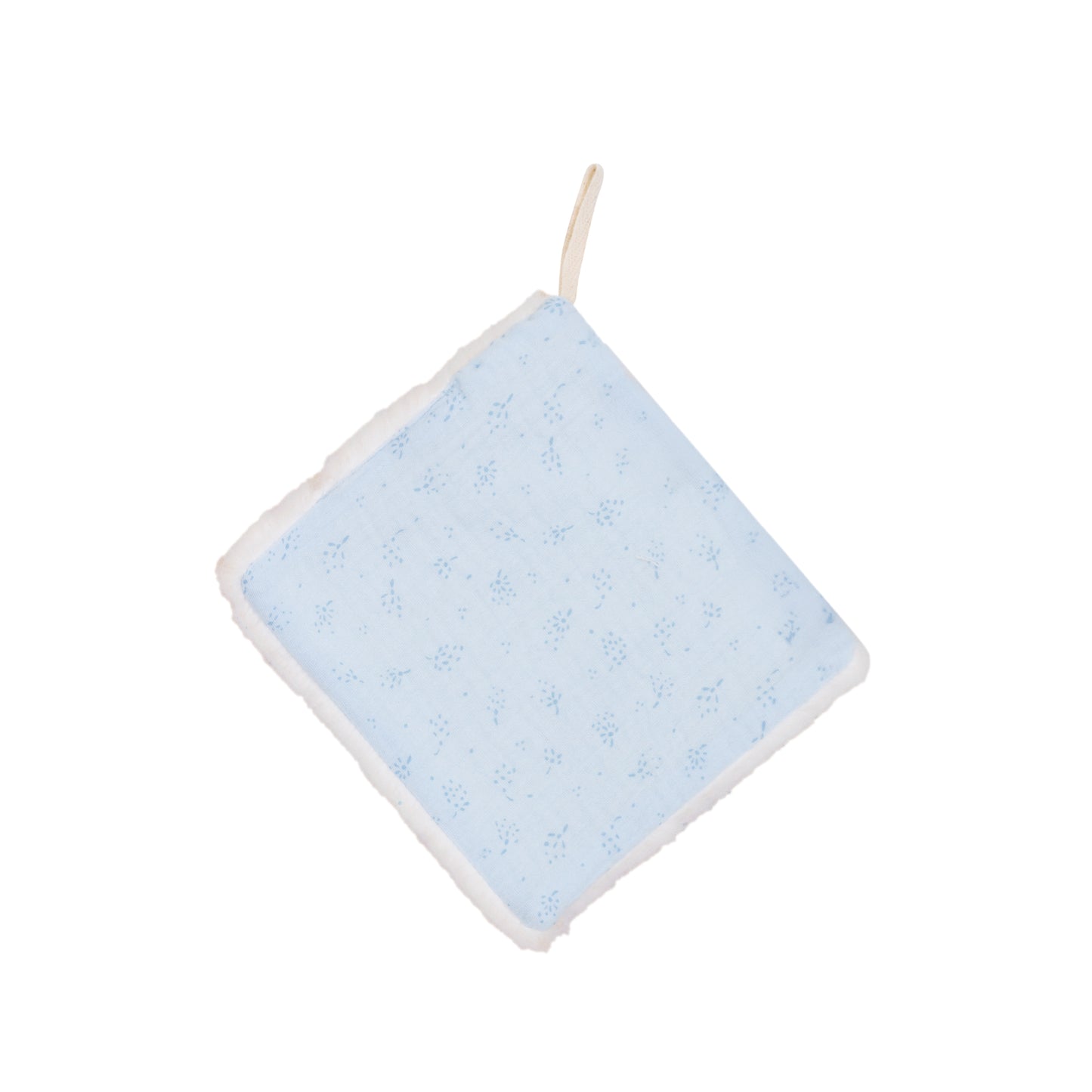 Flower Pacifier Lovey Blanket Blue