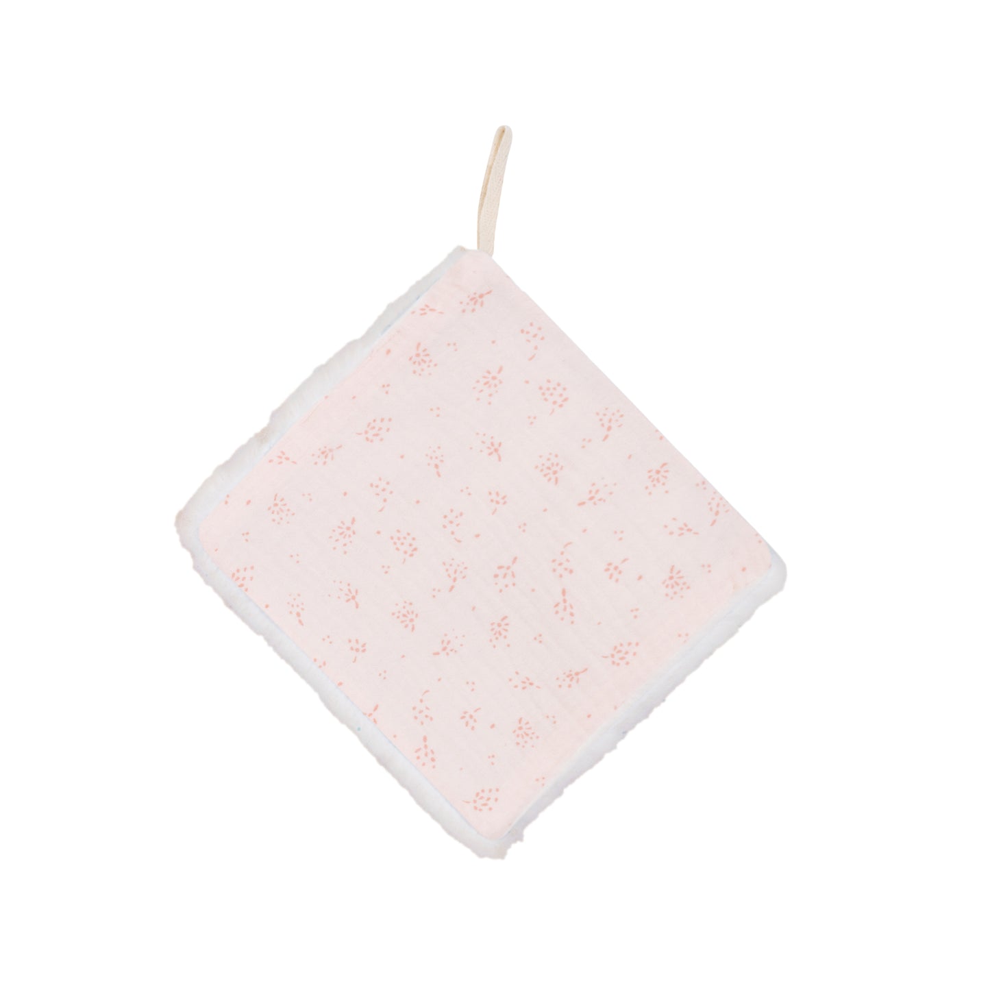 Flower Pacifier Lovey Blanket Pink