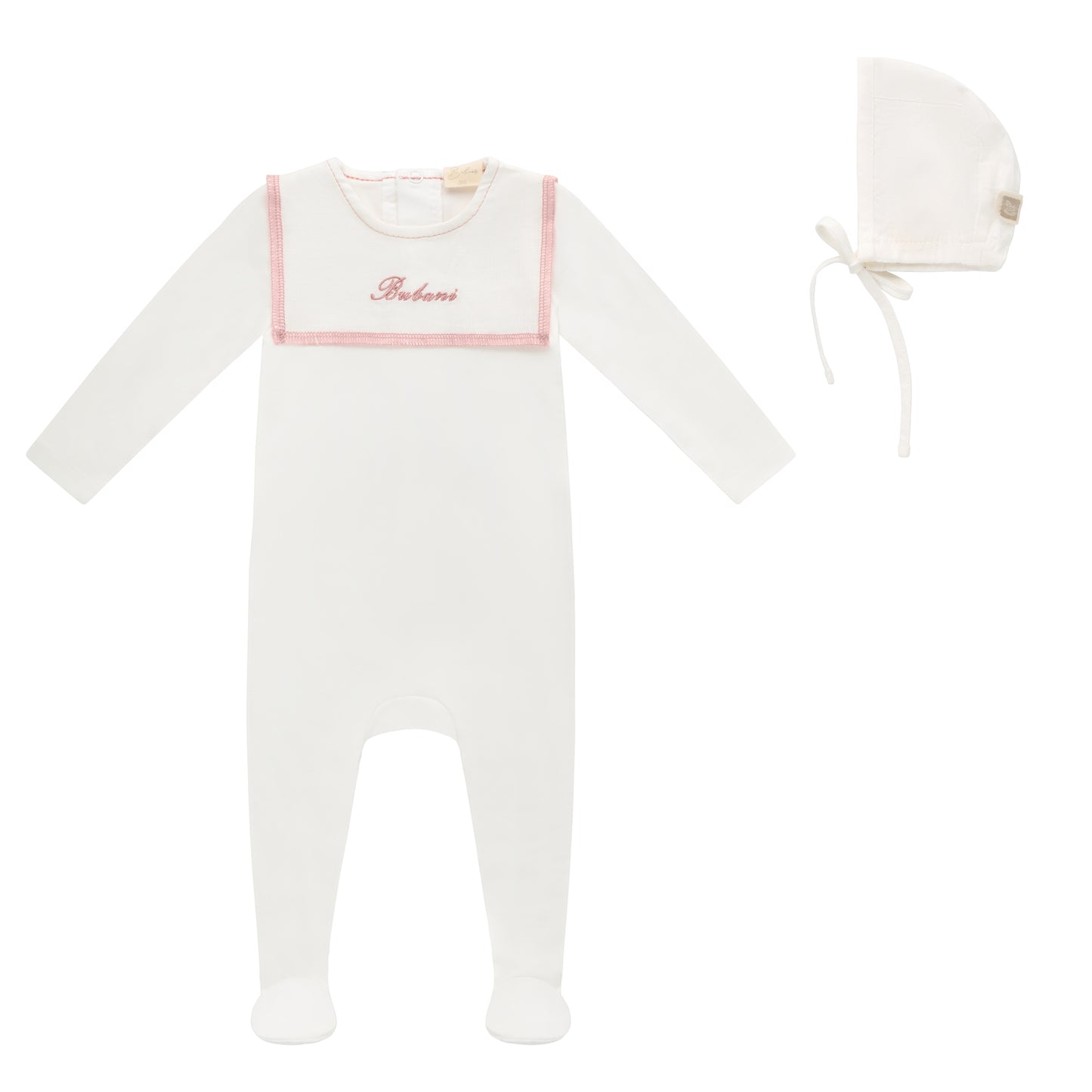 Linen Bib Footie and Bonnet