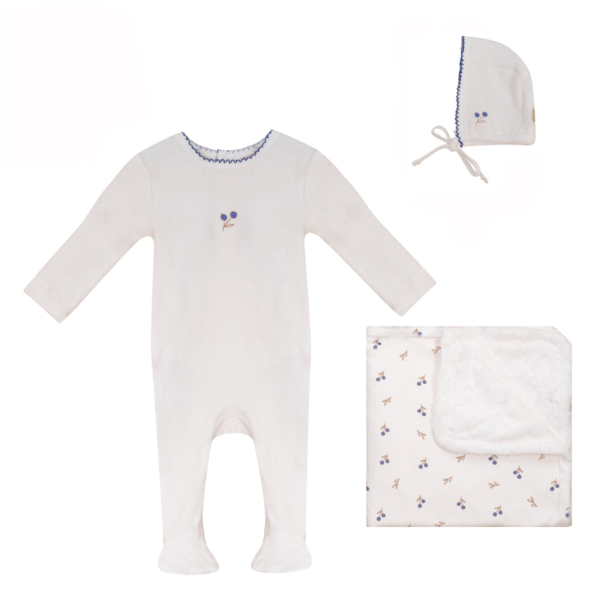 Bud Footie, Hat and Blanket Set [71W273B]