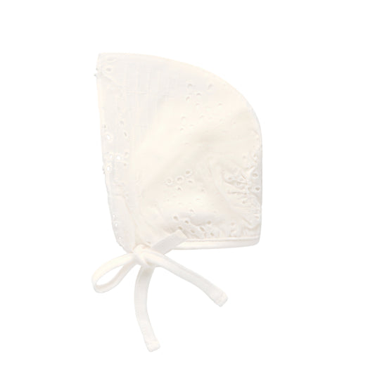 Eyelet Ruffle Bonnet