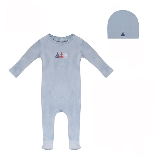 Boat Footie and Hat Set [74W272B]