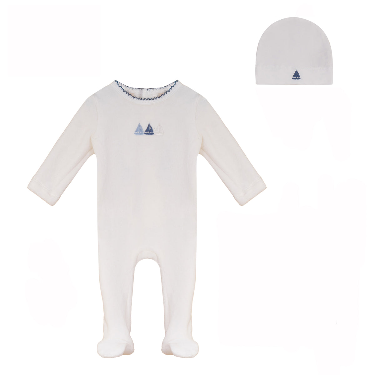 Boat Footie and Hat Set [74W272B]