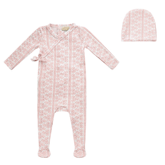 AOP Poplin Footie and Hat