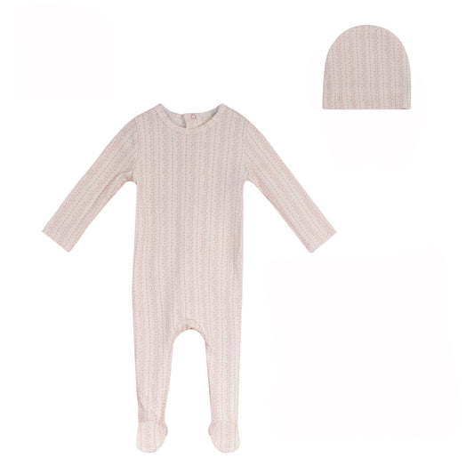 Printed Footie and Hat Set [75W272G]