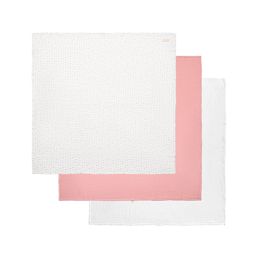 Muslin Baby Blanket Set of 3 Girls