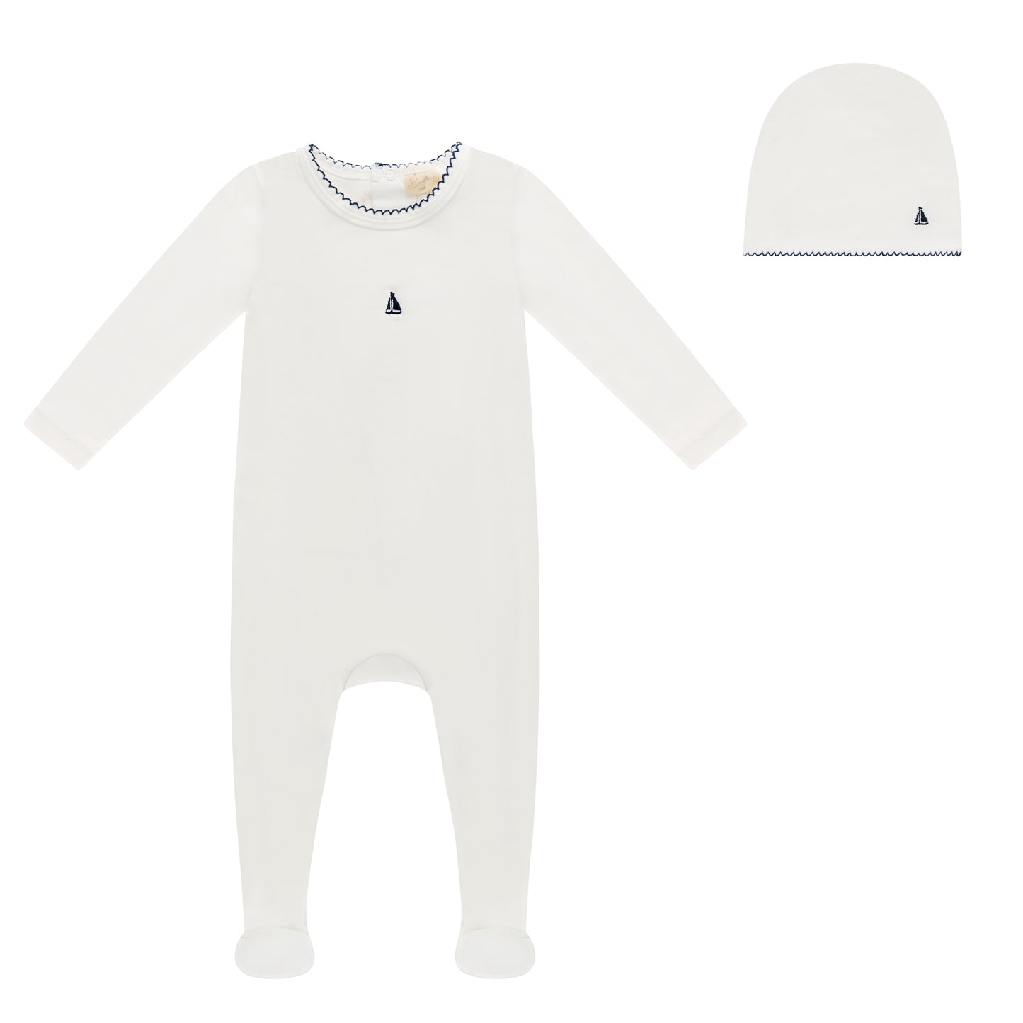 Boat Footie and Hat Set