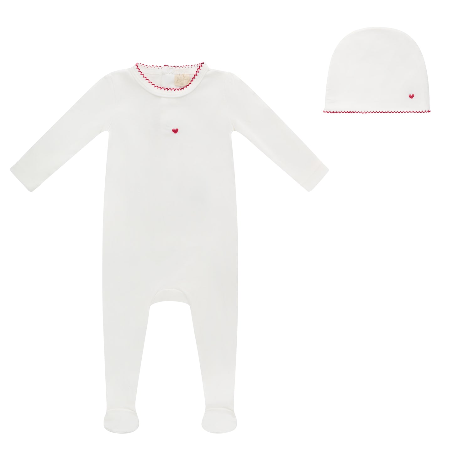Heart Footie and Hat