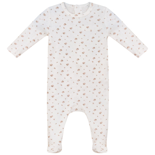 Eyelet Floral Footie